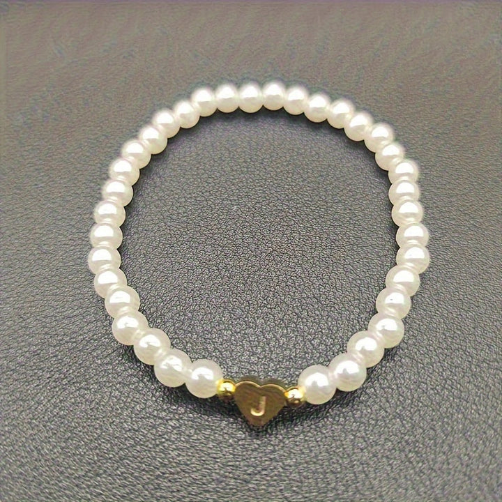 Bracelet Chic avec Initiale en Forme de Cœur (A–Z)
