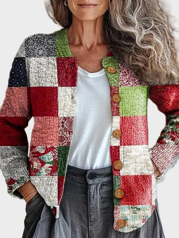 Sylvette™ - Cardigan à Carreaux