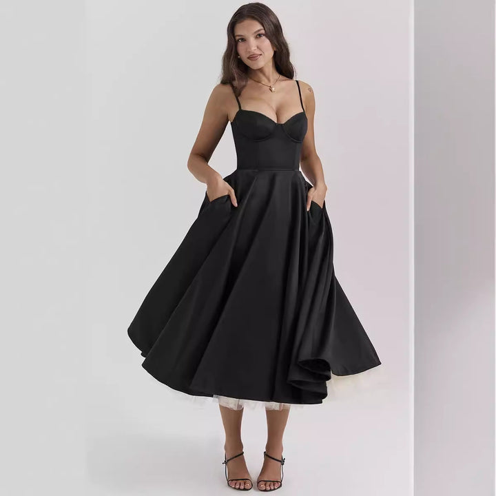 YLIANA | Robe Midi d'Été Romantique