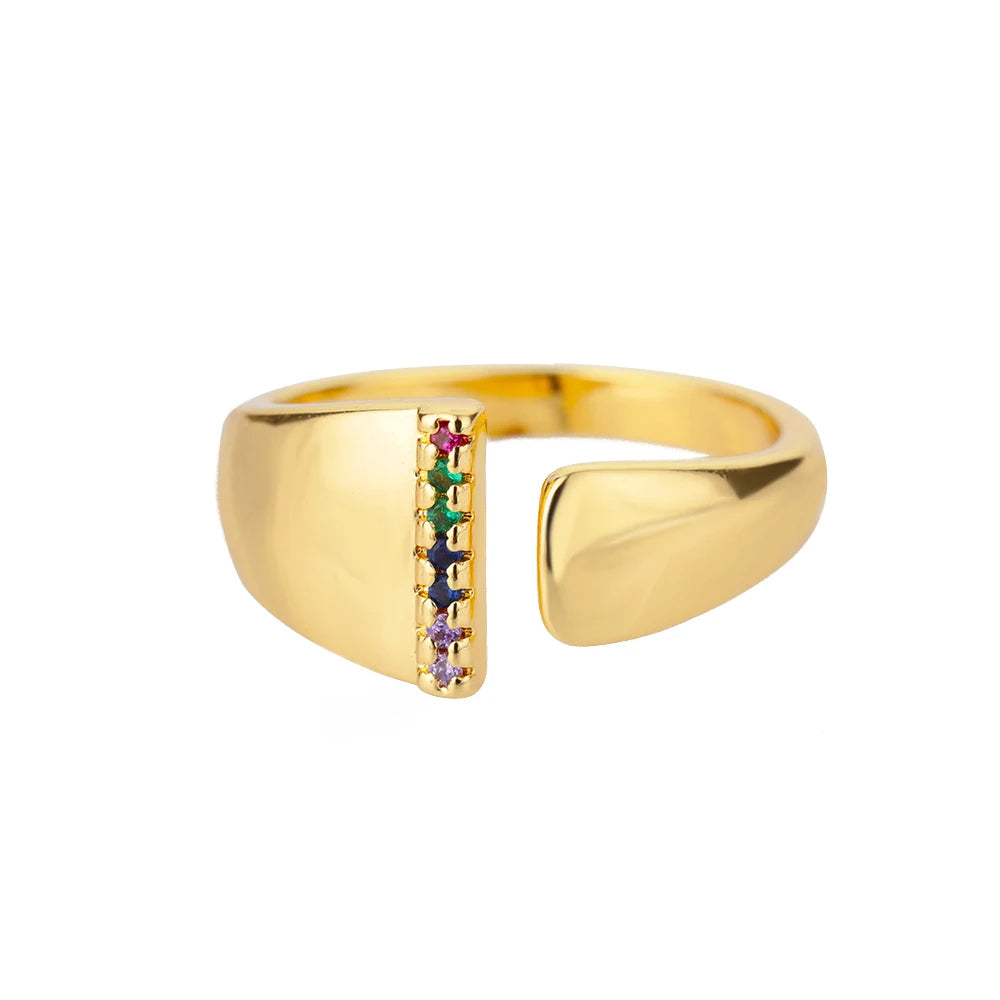 Bague avec Lettre Personnalisée en Acier Inoxydable