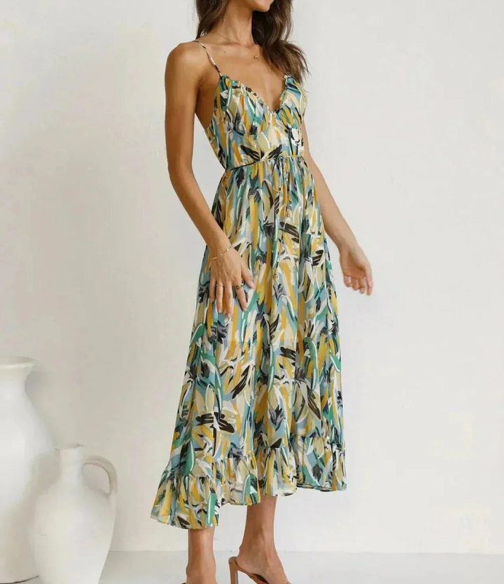 La Scintilla | Robe Midi Couleur Éclatante