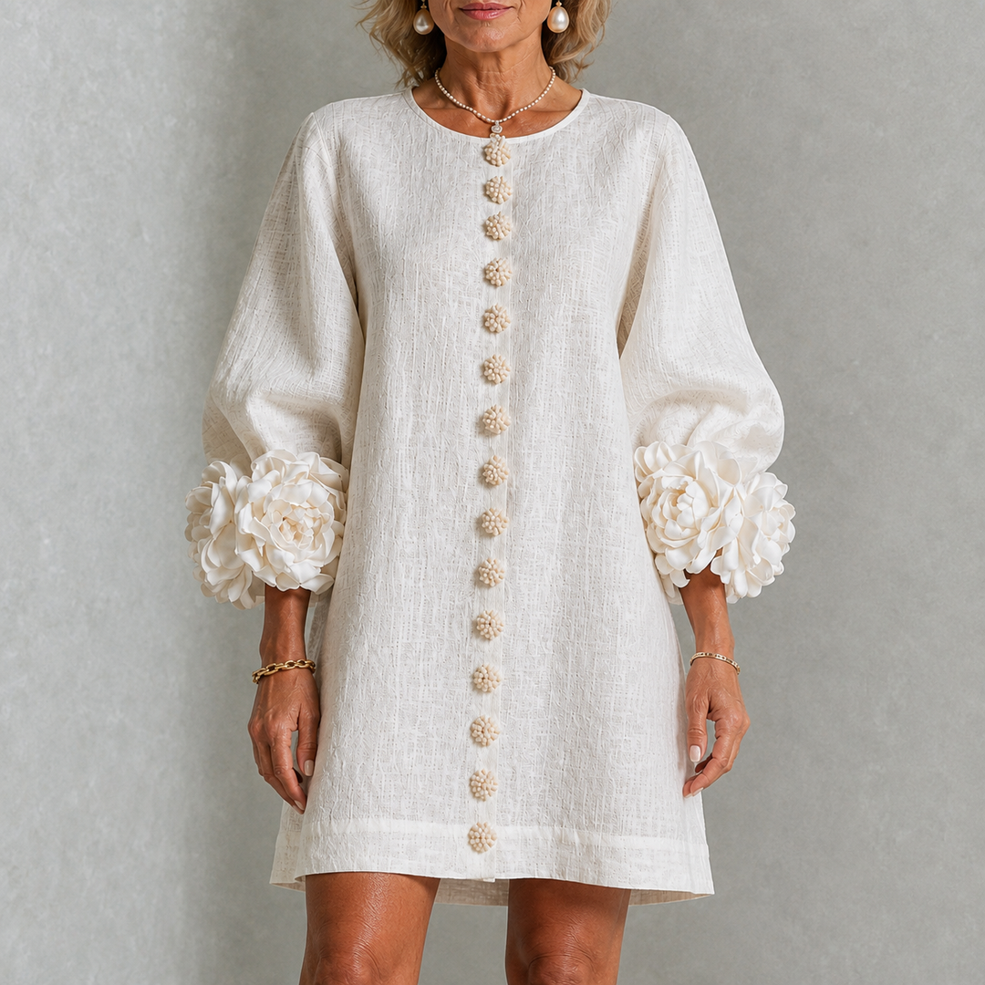 Lola | Robe mini à imprimé floral et fermeture à boutons