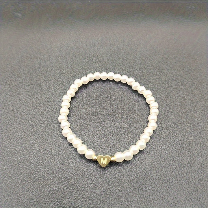 Bracelet Chic avec Initiale en Forme de Cœur (A–Z)