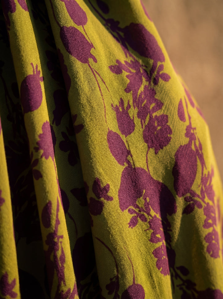 Andrea™│Robe Maxi Fleurs avec Drapé Fluide