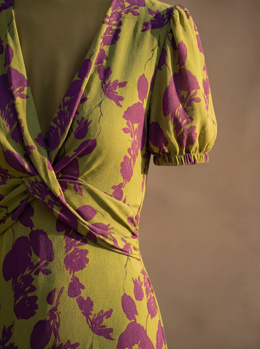 Andrea™│Robe Maxi Fleurs avec Drapé Fluide