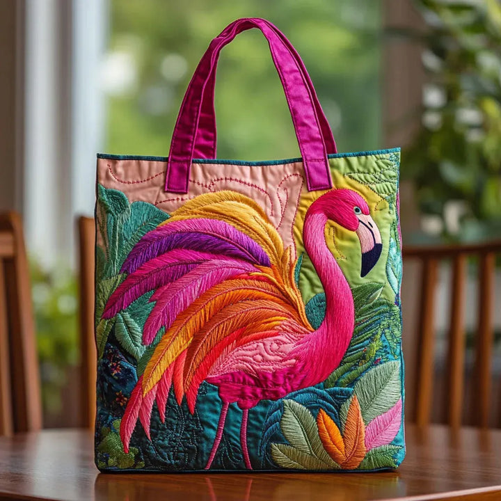 Sac matelassé - Flamant Rose Arc-en-ciel
