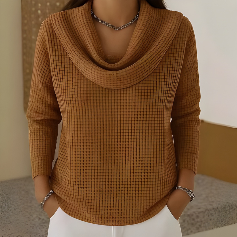 Amber™ | Pull chaud avec élégant décolleté en cascade