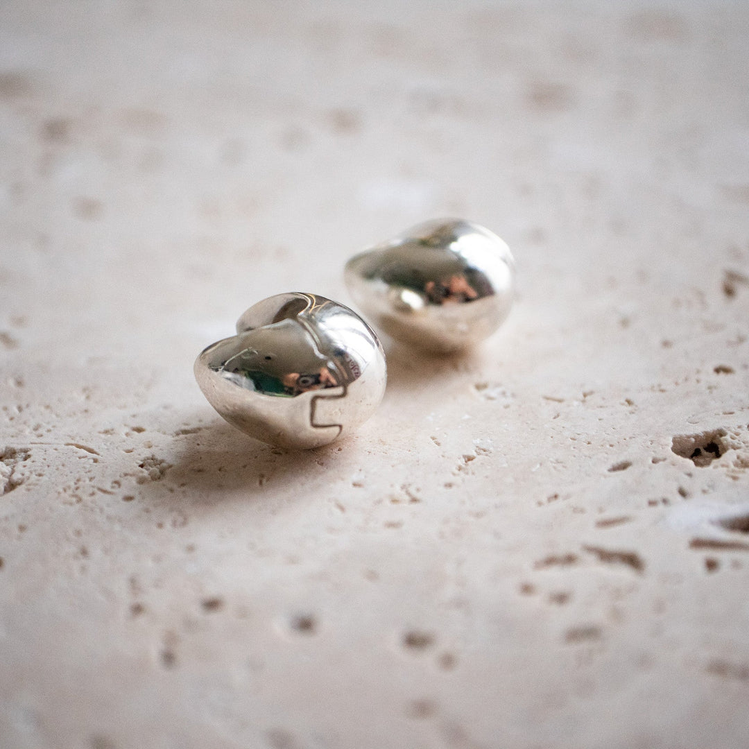 Créoles Chunky en Argent Sterling 925 - Boucles d'oreilles Goutte Argent