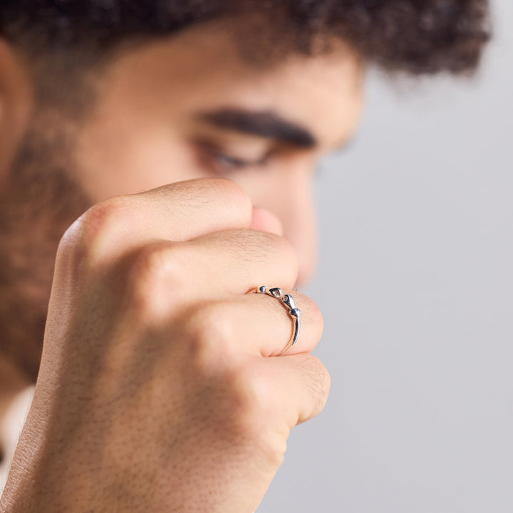 Bague Faust en Argent 925 Sterling fait main