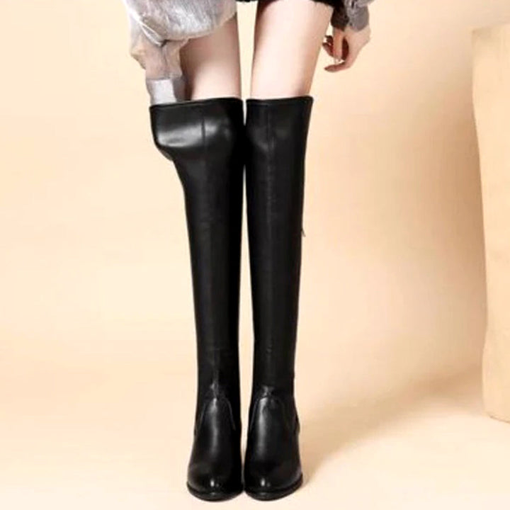 Cuissardes en Cuir et Laine Polaire