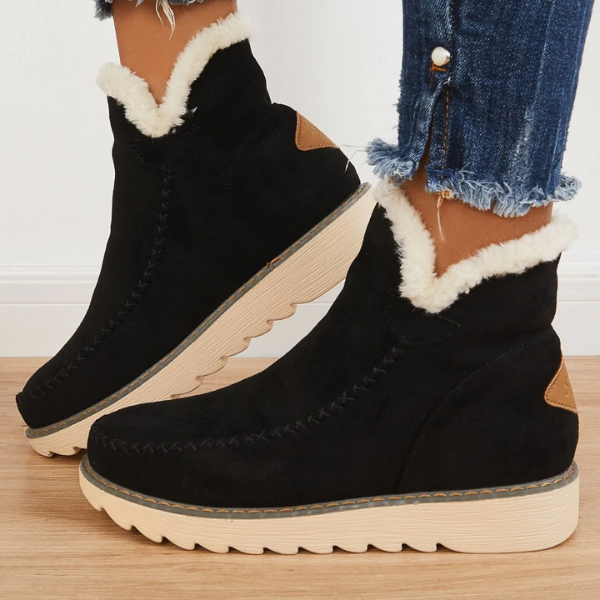 Fur-Lined Fusberta Ankle Boots