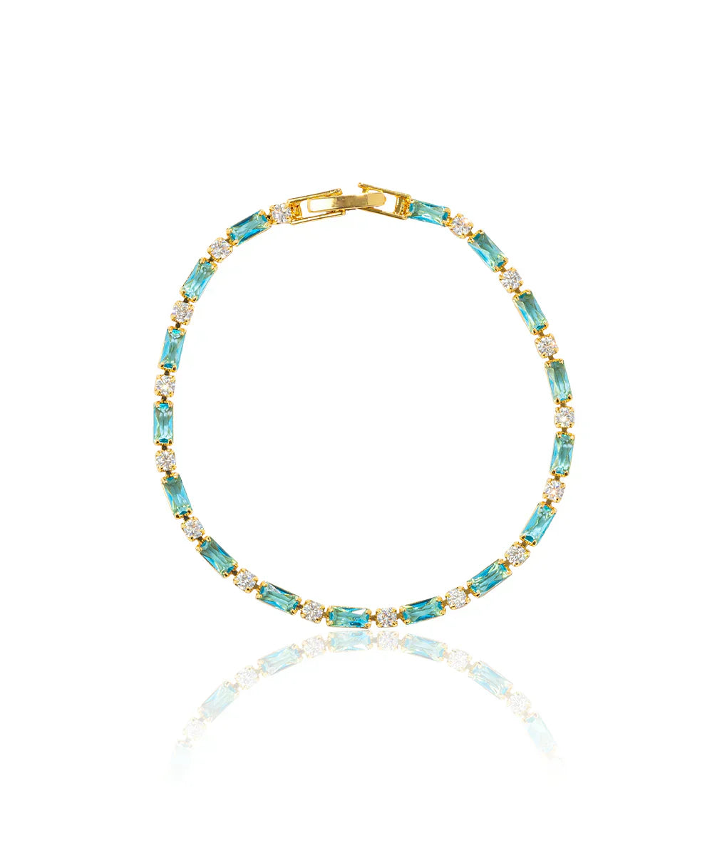 Bracelet élégant en turquoise naturel et or