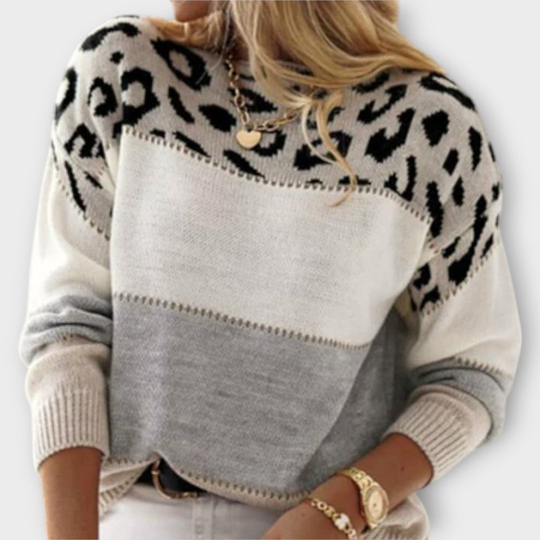 Cheyenne - Pull loose à motif léopard