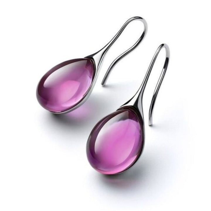 Boucles d'oreilles pendantes chiques avec cristaux