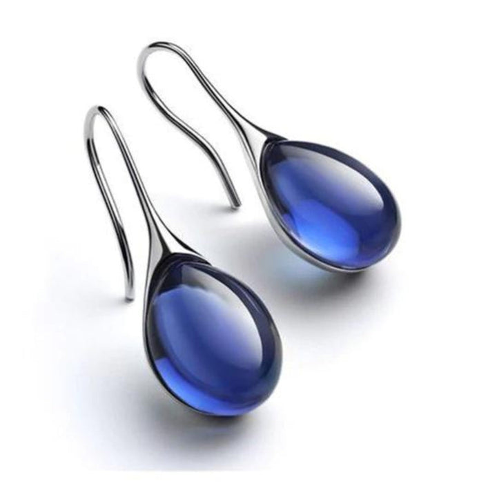 Boucles d'oreilles pendantes chiques avec cristaux