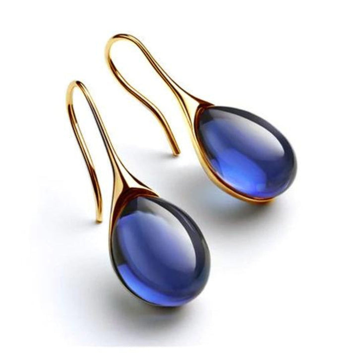 Boucles d'oreilles pendantes chiques avec cristaux
