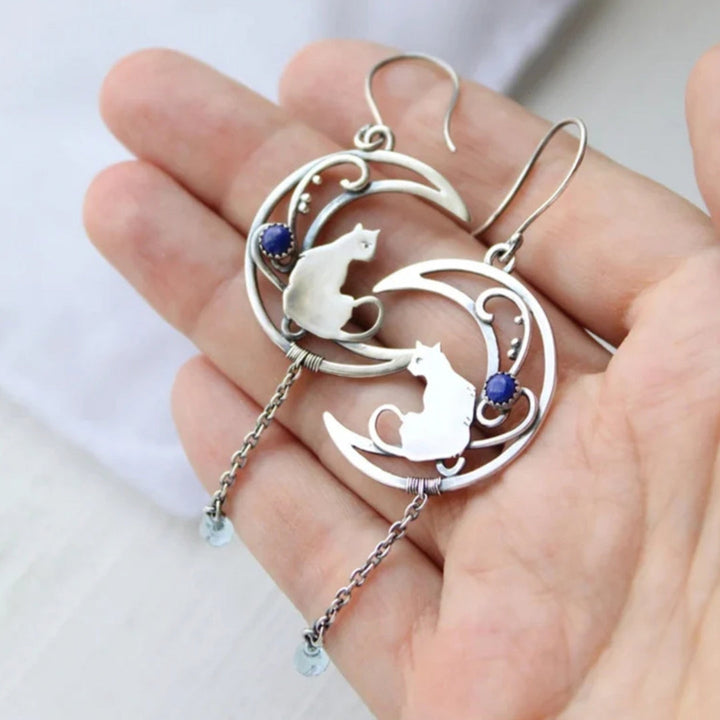 Boucles d'oreilles en Zirconia Bleu Boho en Argent Sterling