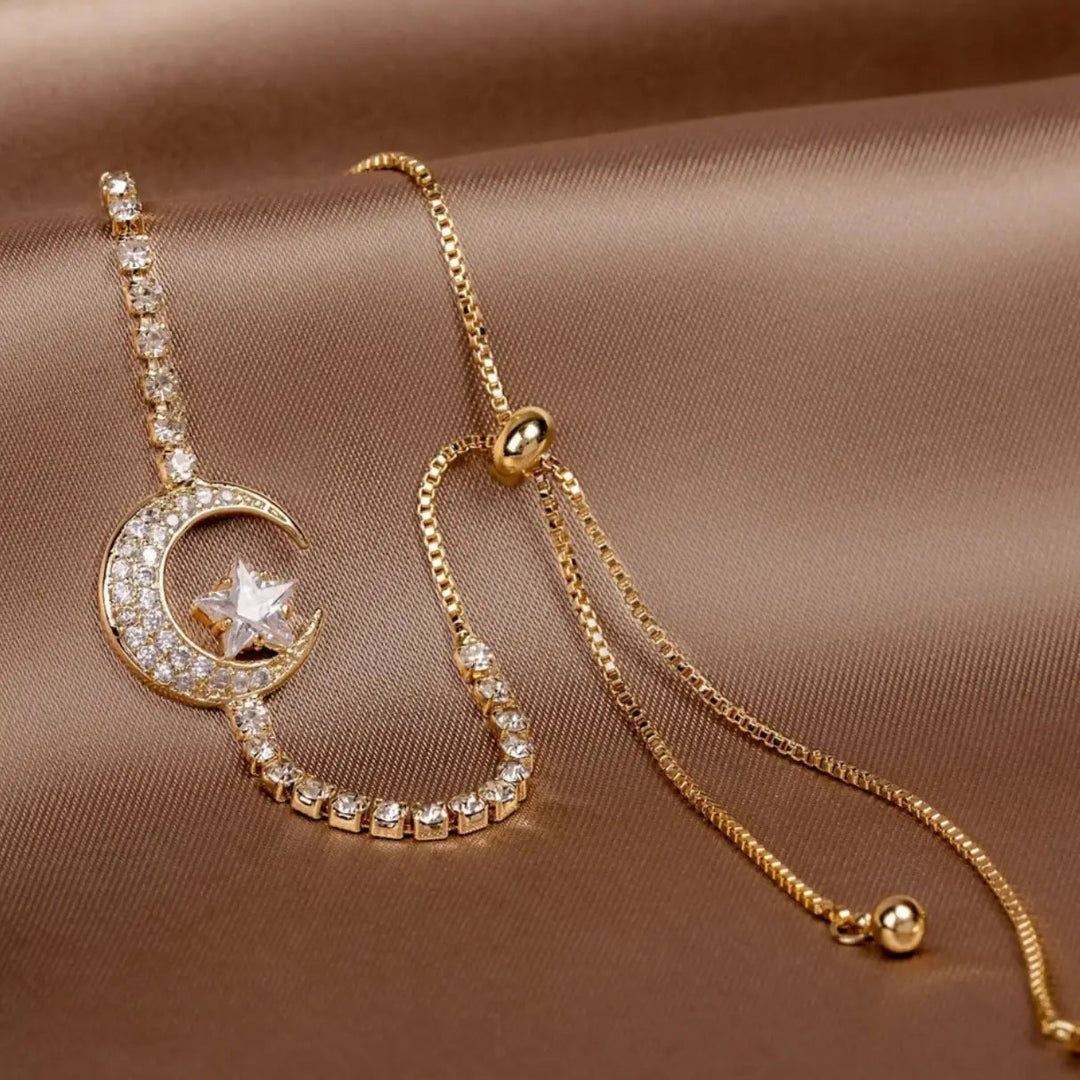 Bracelet avec Pendentif en Zirconium et Or