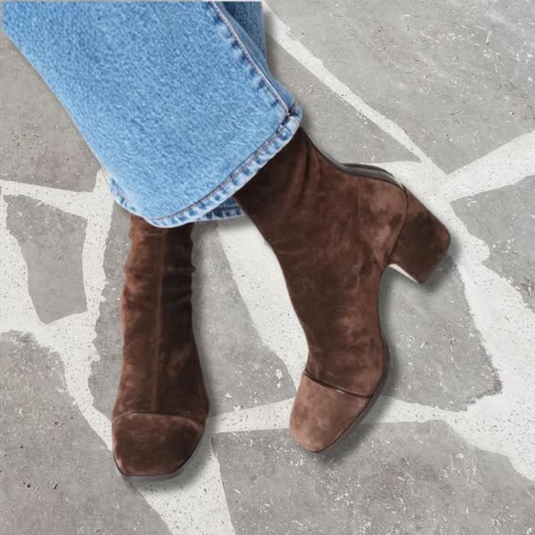 CAPUCINE | Bottines en Suède Élégantes