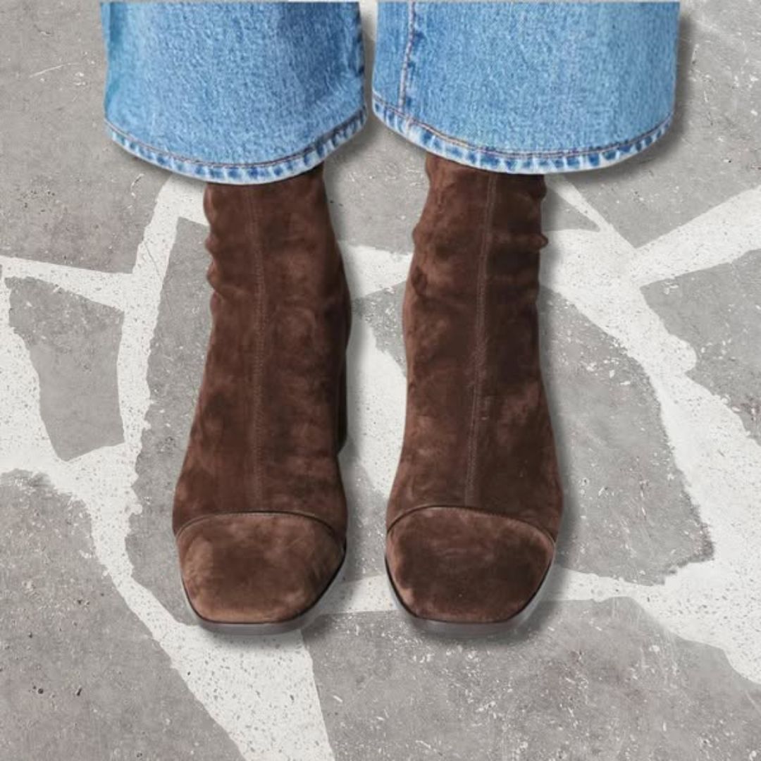 CAPUCINE | Bottines en Suède Élégantes
