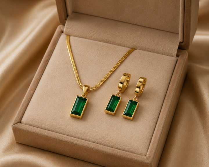 Ensemble de Bijoux Nora Émeraude