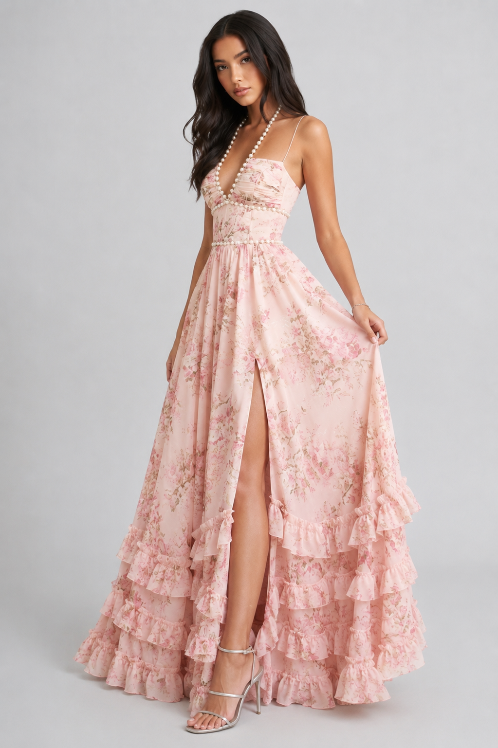 VALESKA | Robe Maxi Chic au Style Floral Vintage