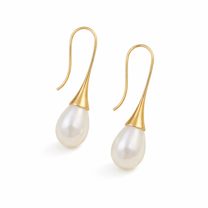 Boucles d'oreilles goutte avec perles