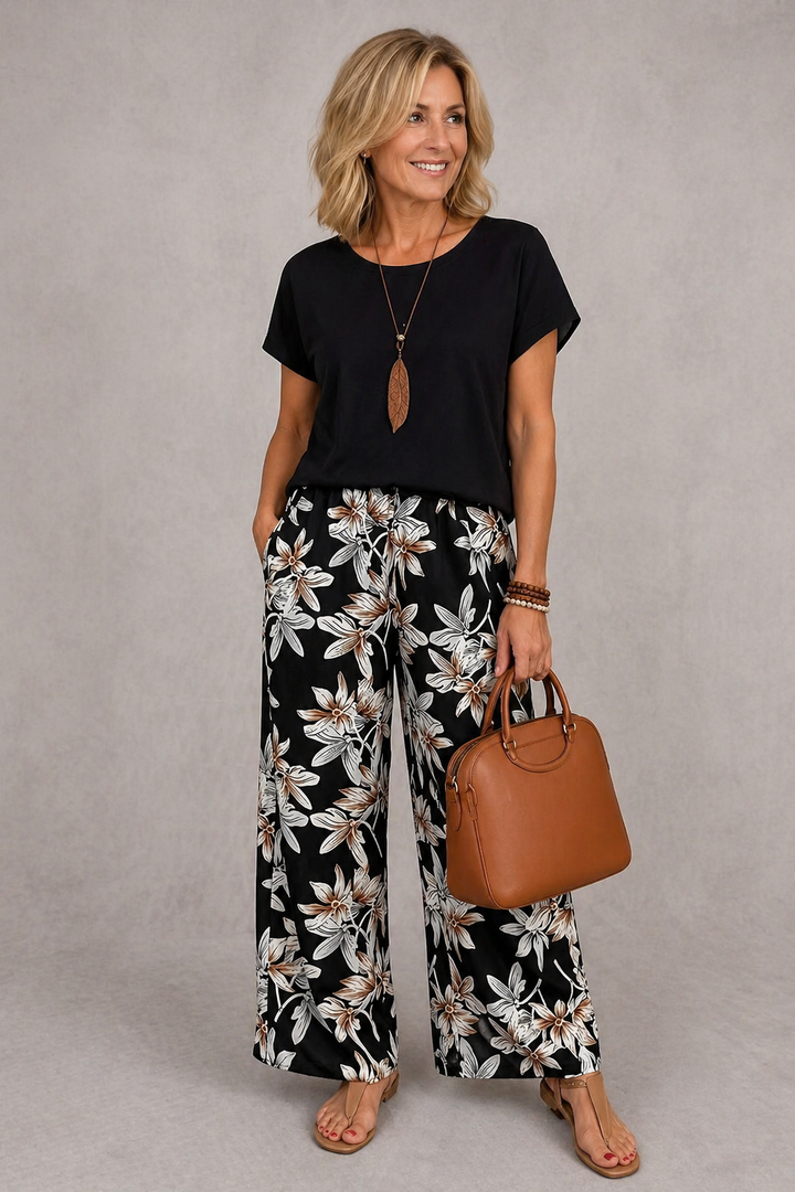 Rosie | Élégante Ensemble Floral Deux Pièces
