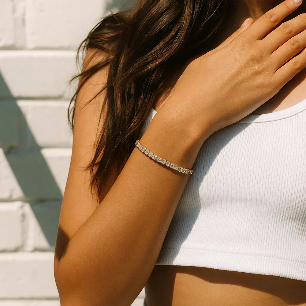 Bracelet de tennis en or avec moissanite