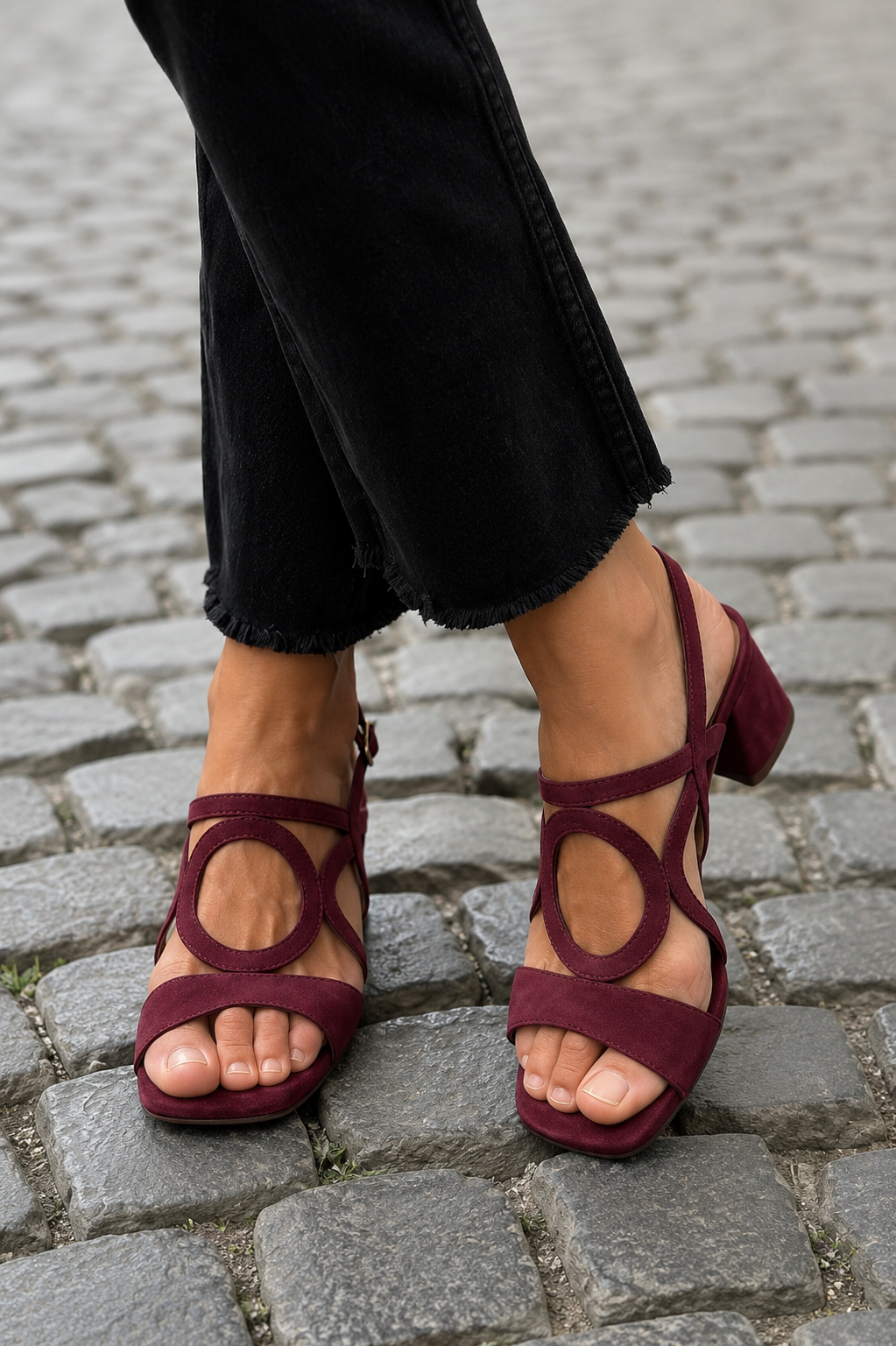 Sandales Valentina avec détail décoratif rond