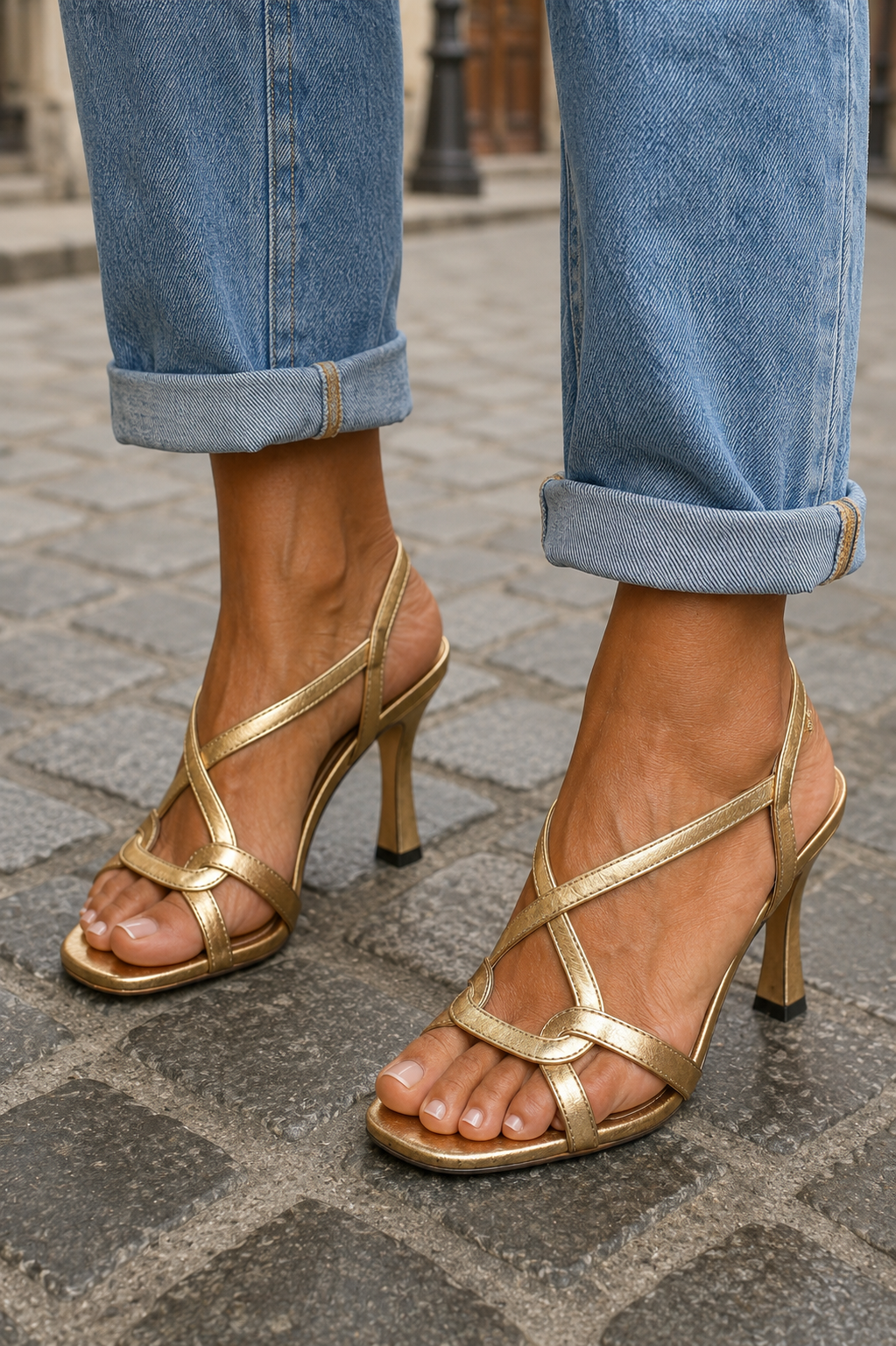 Elisabetta | Sandales d'été dorées pour une touche de magie