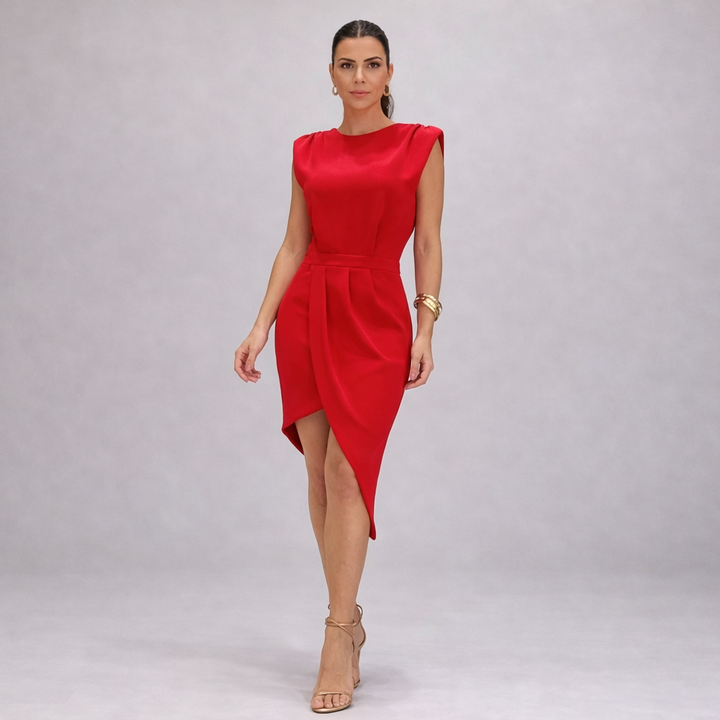 Alessia™ | Robe élégante avec ligne asymétrique structurée