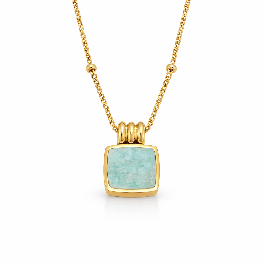 Collier Lucia avec pendentif vert