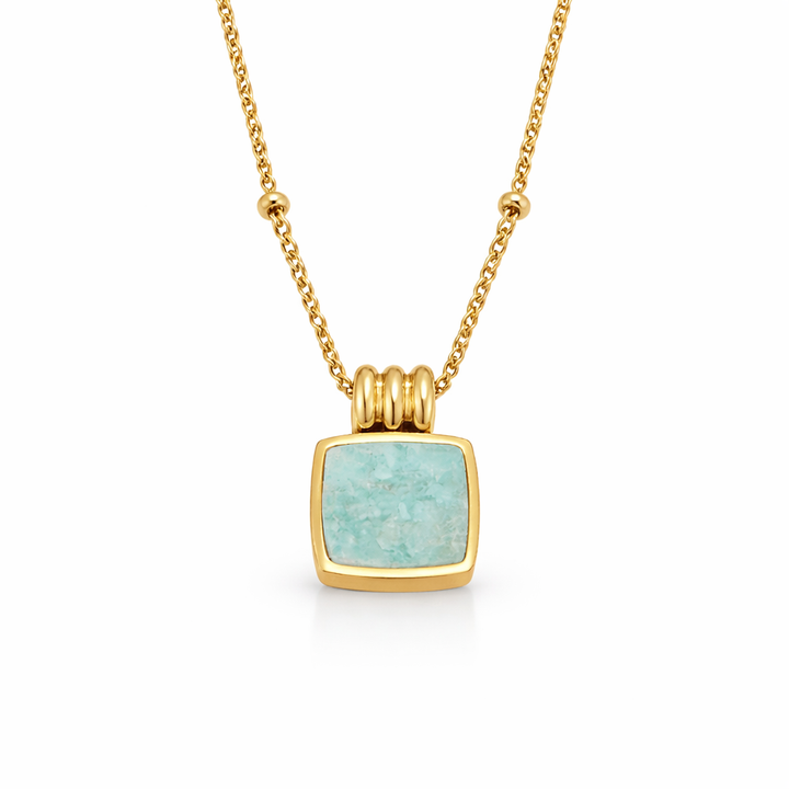 Collier Lucia avec pendentif vert