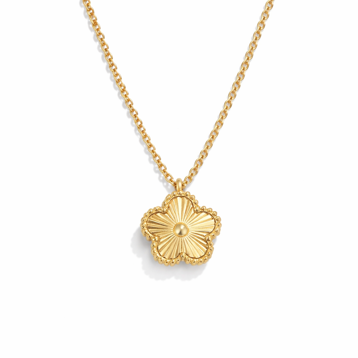 Collier trèfle doré