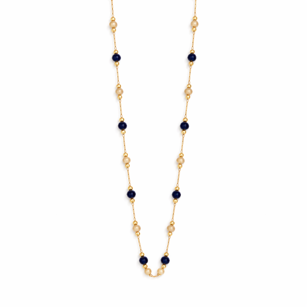 Collier Lulu avec Perles de Pierre Midnight