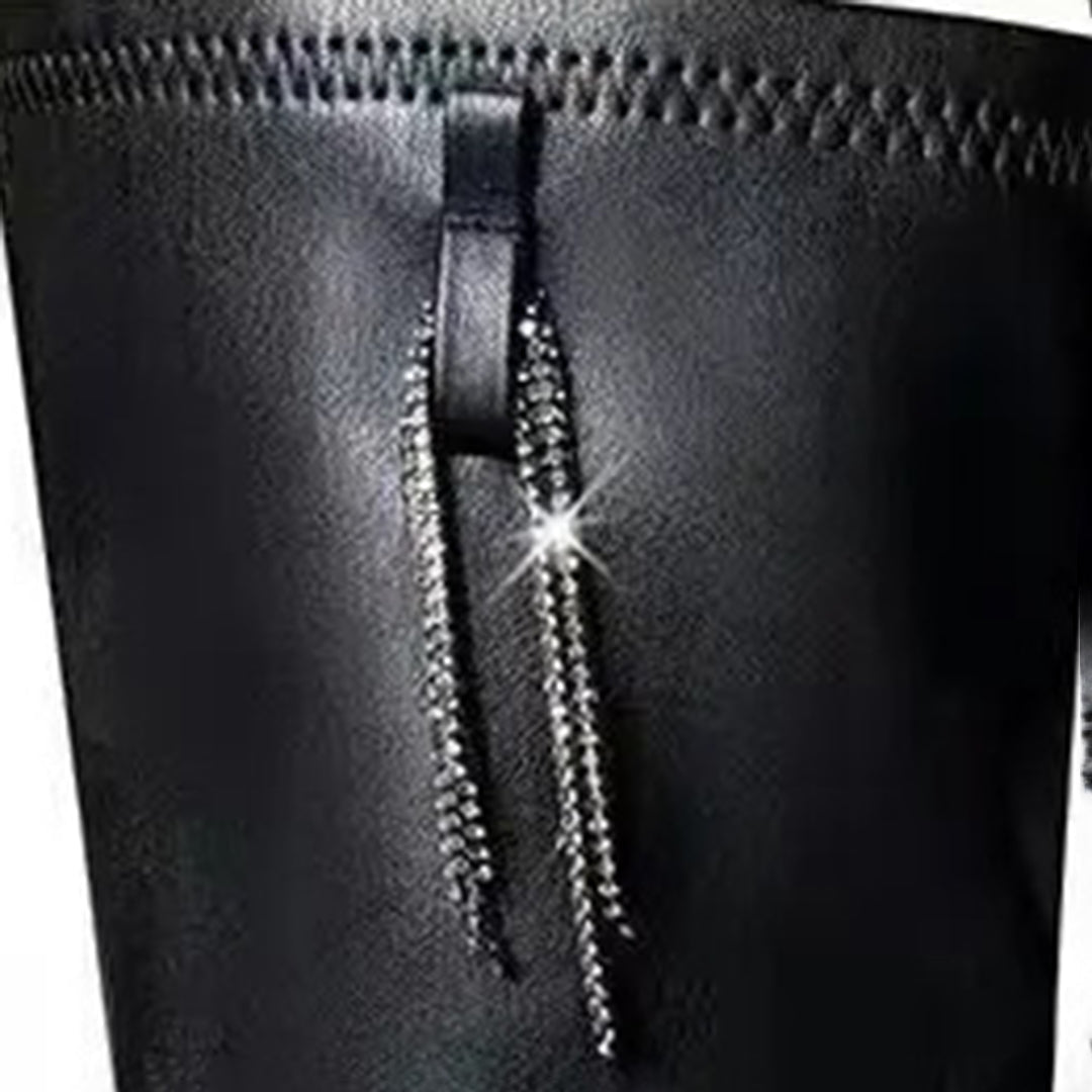 Cuissardes en Cuir et Laine Polaire