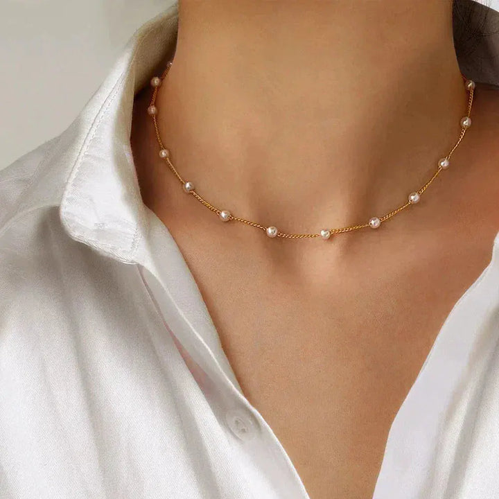 Collier Doré avec Perles Espacées
