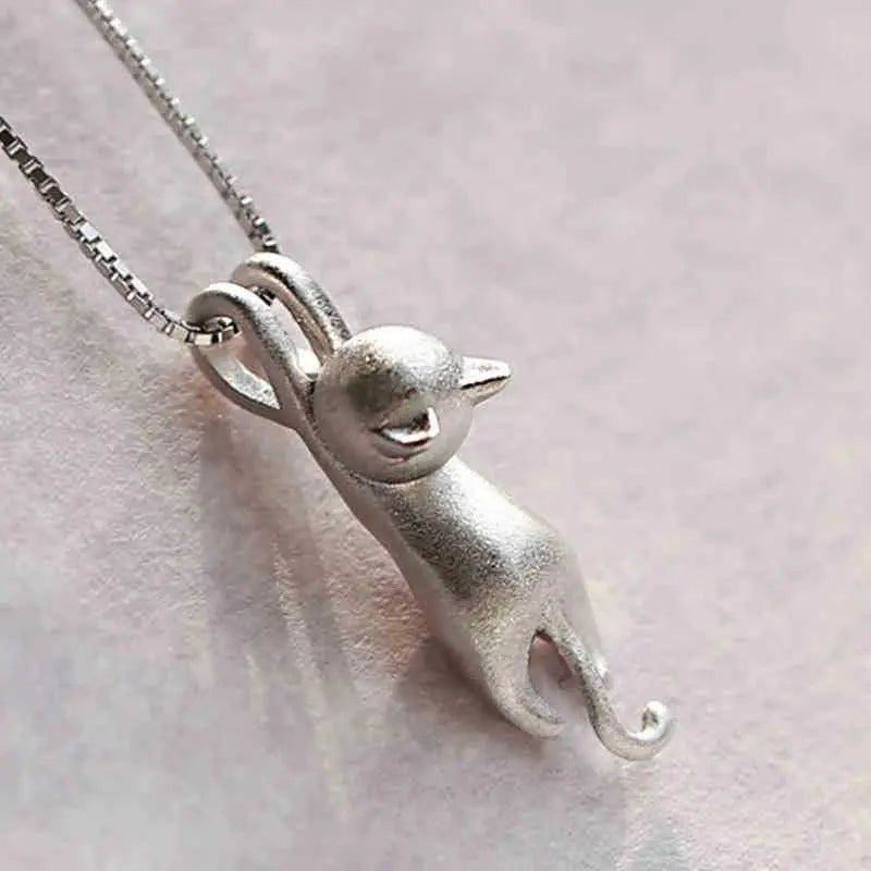 Collier ludique avec chatons en argent 925