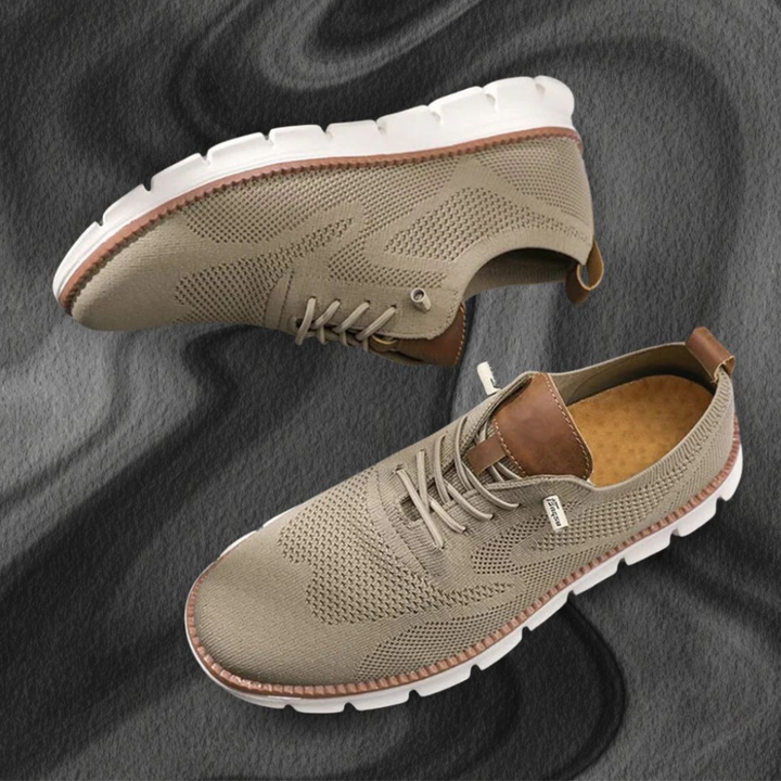 Chaussures Respirantes Ultraconfort : Kaki-Blanc