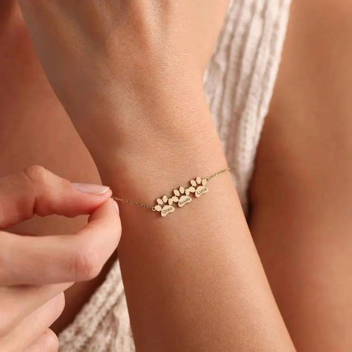 Bracelet Personnalisé avec Nom de Patte