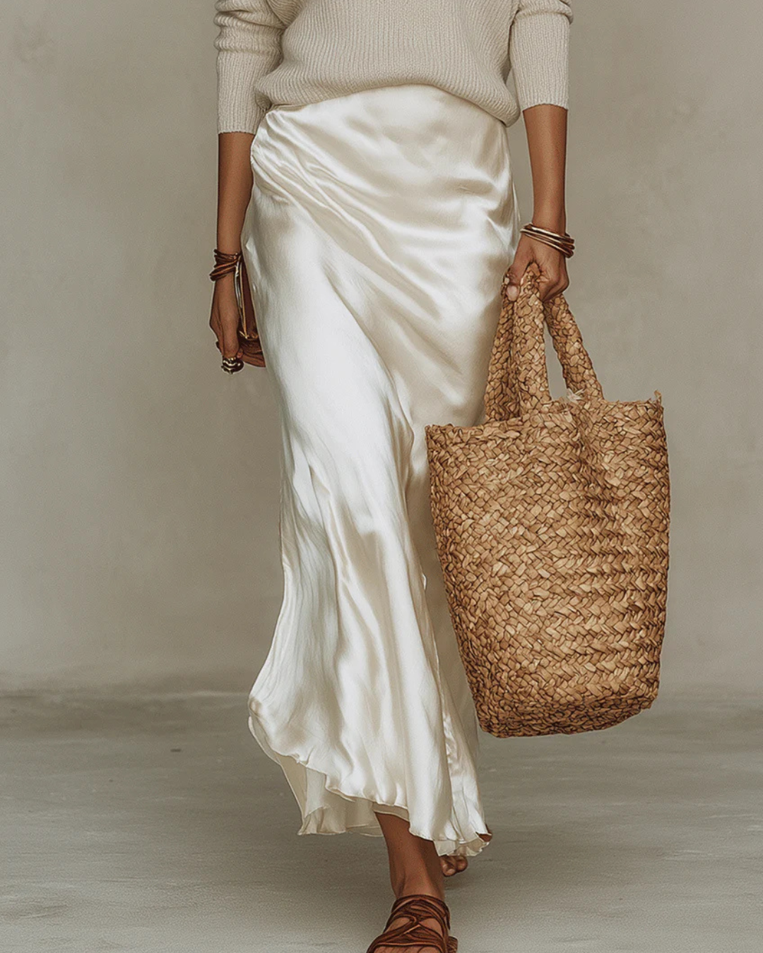 Anaïs | Robe Midi Élégante en Satin