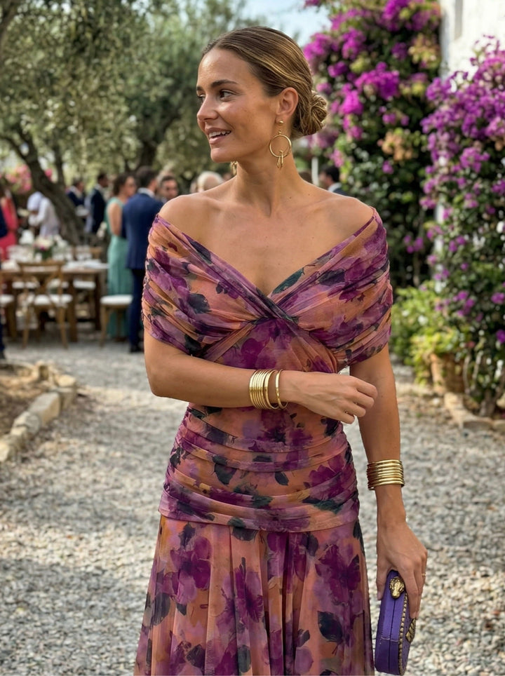 Nora│Robe longue avec décolleté en V