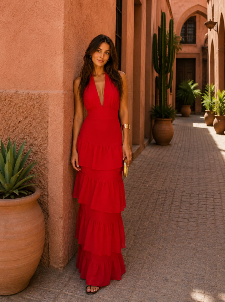 Thea│Robe Manila en rouge