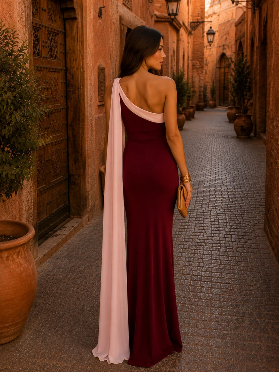 Vivian│Robe en Bordeaux