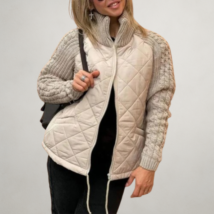 Mara | Veste matelassée avec manches en tricot