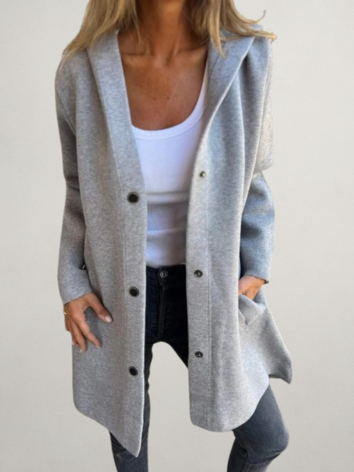Natalia | Veste à capuche et fermeture à boutons