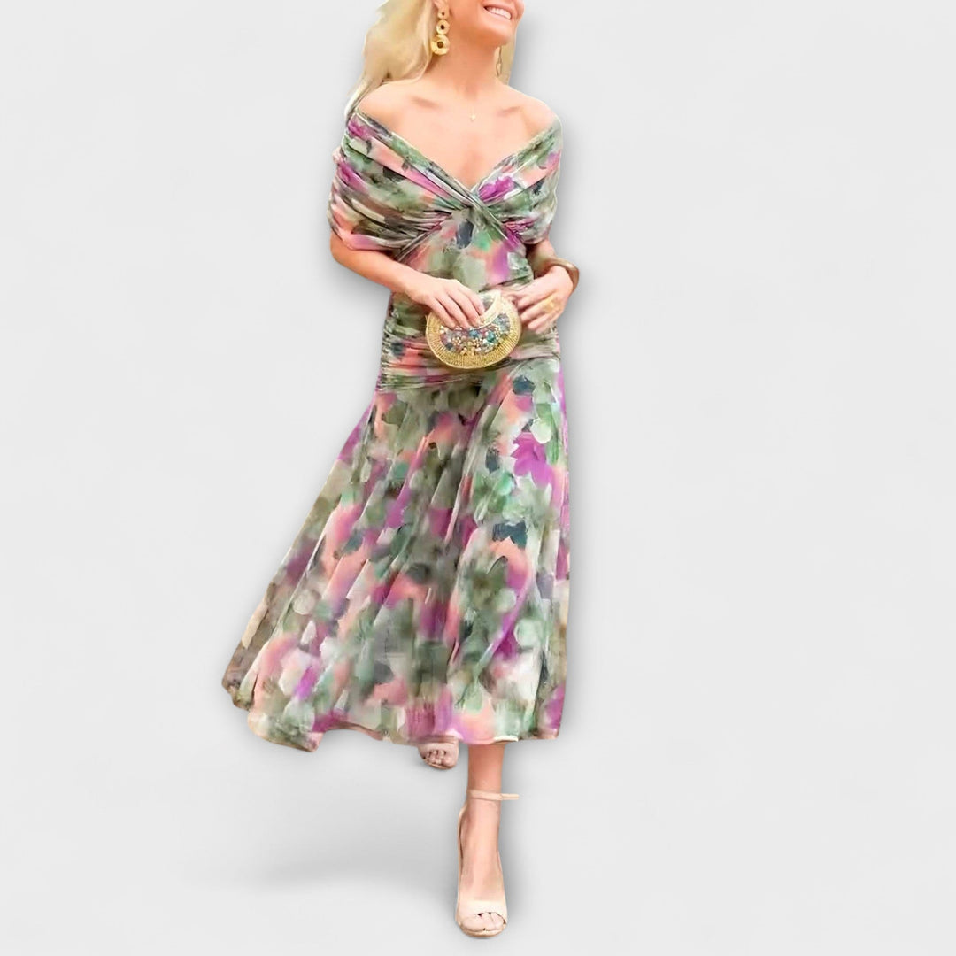 Aurora - Robe maxi élégante avec décolleté en V
