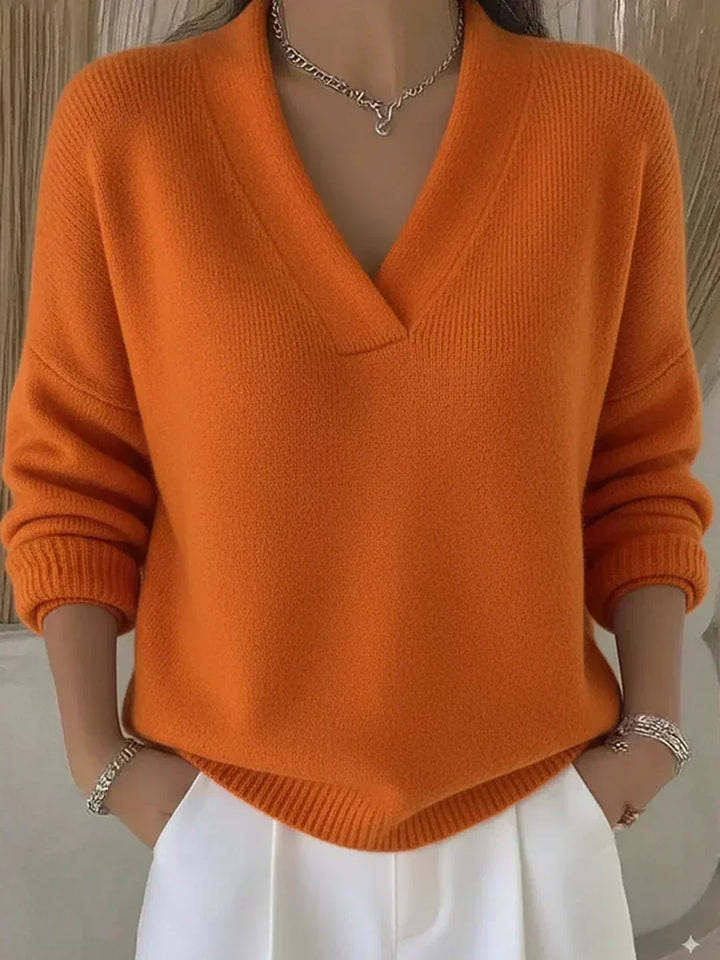 Viola | Pull Doux avec Décolleté en V