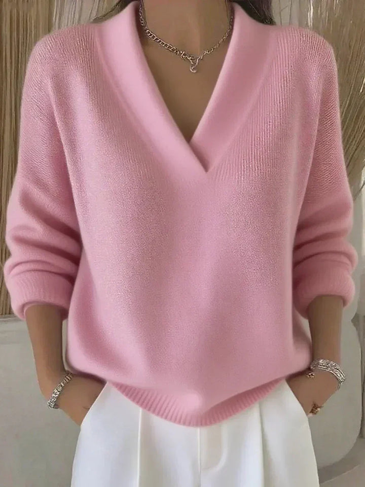 Viola | Pull Doux avec Décolleté en V